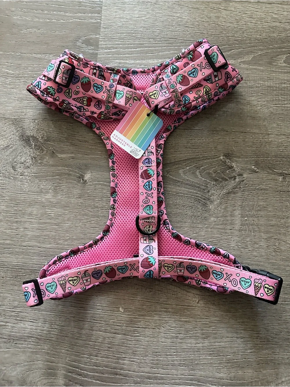 Sassy Woof Adjustable Pink No pull dog harness-size XXL